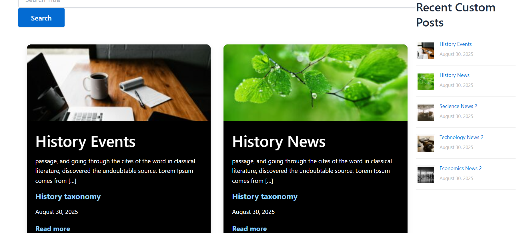 Custom Blog Posts theme